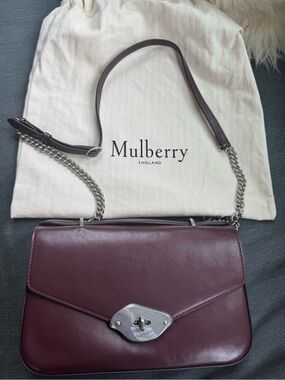 Mulberry Lana Day Chain Strap In Deep Burgundy